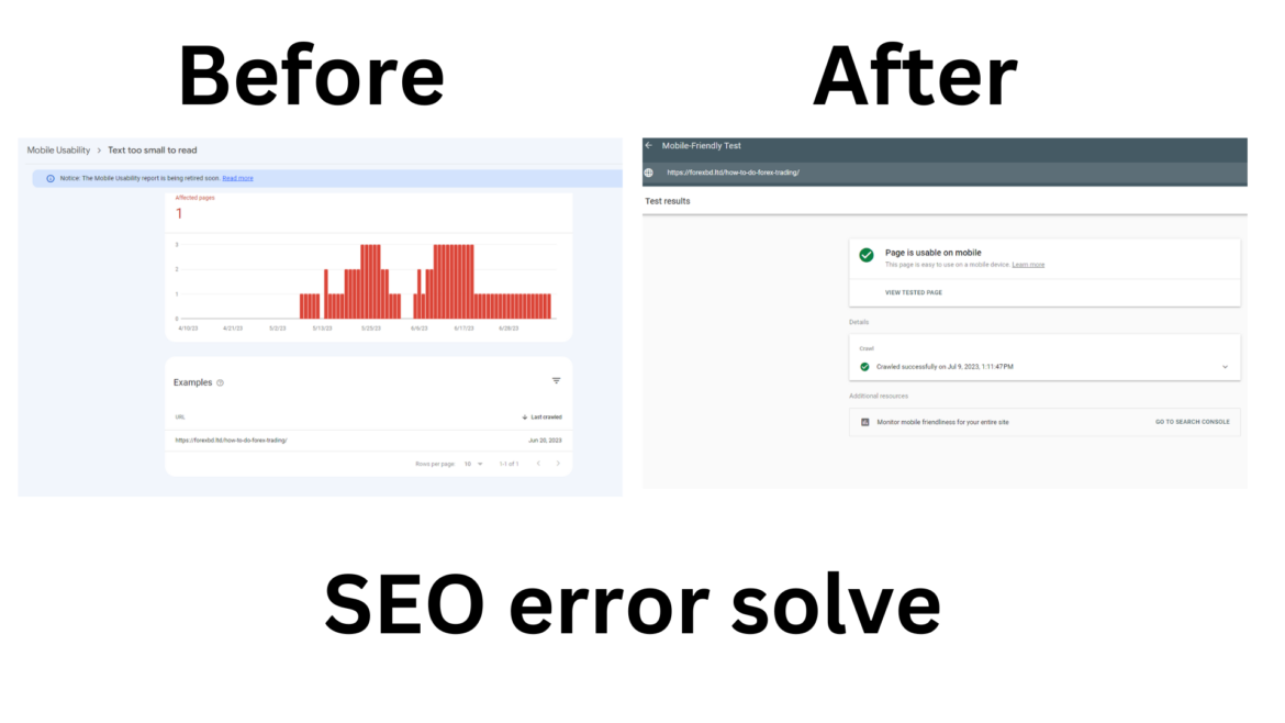 SEO Errors Solve Work Portfolio